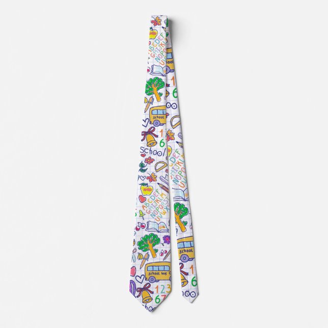 School pattern tie (Front)