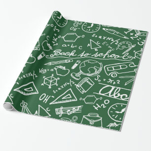 School pattern wrapping paper