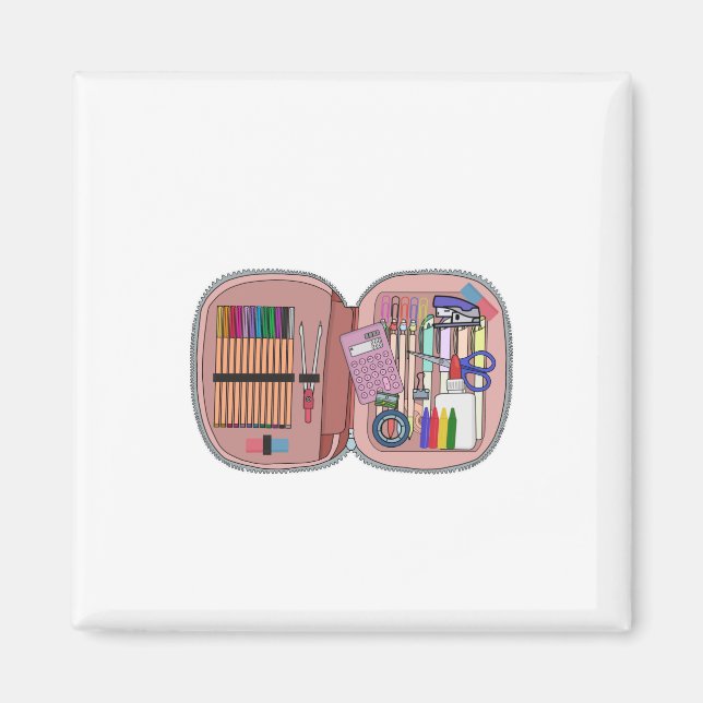 School Pencil Case Magnet (Front)