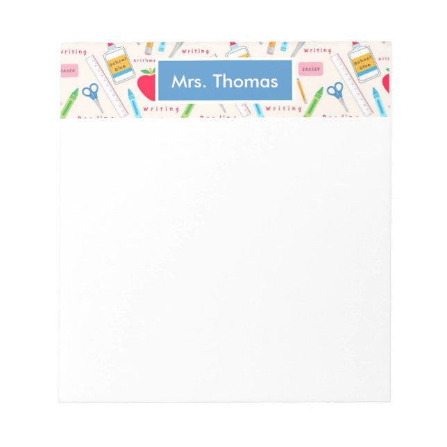School Personalized Notepad (Front)