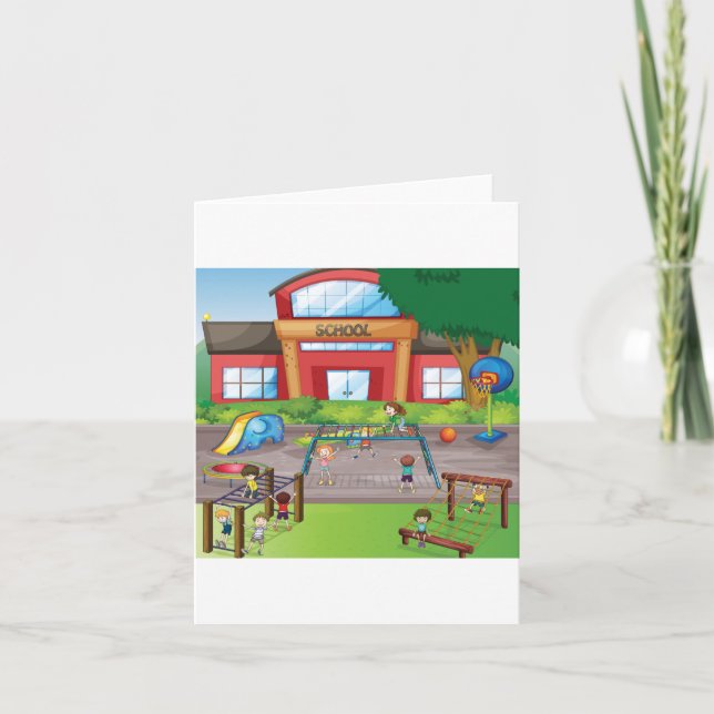 School Playground Card (Front)