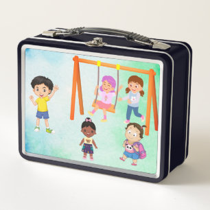School playground metal lunch box