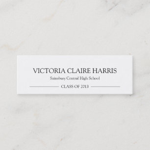School pride graduation insert name card black