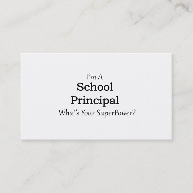 School Principal Business Card (Front)