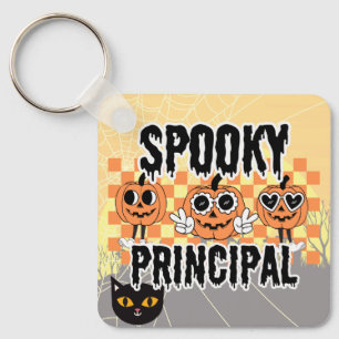 School Principal Halloween Spooky Principal Custom Keychain