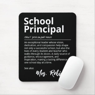 School Principal Inspirational Definition Black Mouse Pad