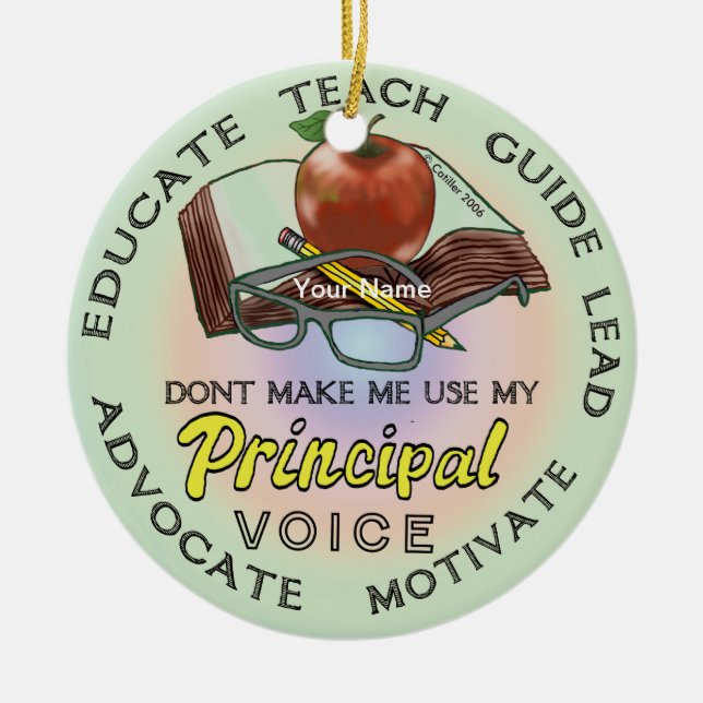 School Principal Voice  ornament  (Front)