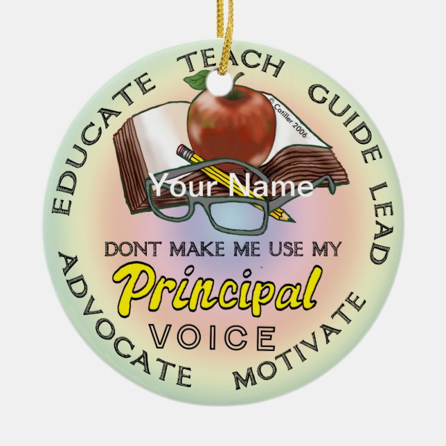 School Principal Voice  ornament  (Front)
