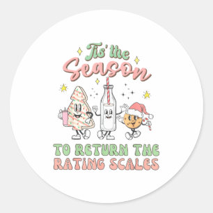 School Psych Xmas Tis The Season To Return The Rat Classic Round Sticker