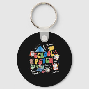 School Psychologist Appreciation Mental Health Awa Keychain