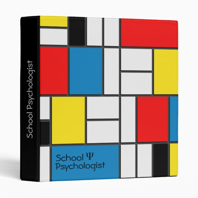 School Psychologist Binder with Modern Design (Front/Spine)