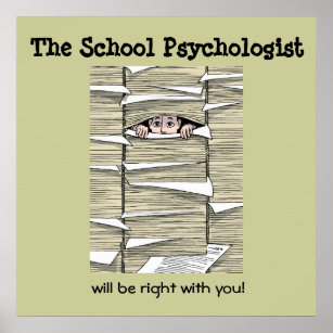 School Psychologist Buried in Paperwork (Print) Poster