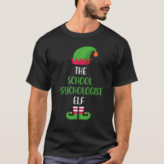 School Psychologist Elf Family Matching Group Chri T-Shirt