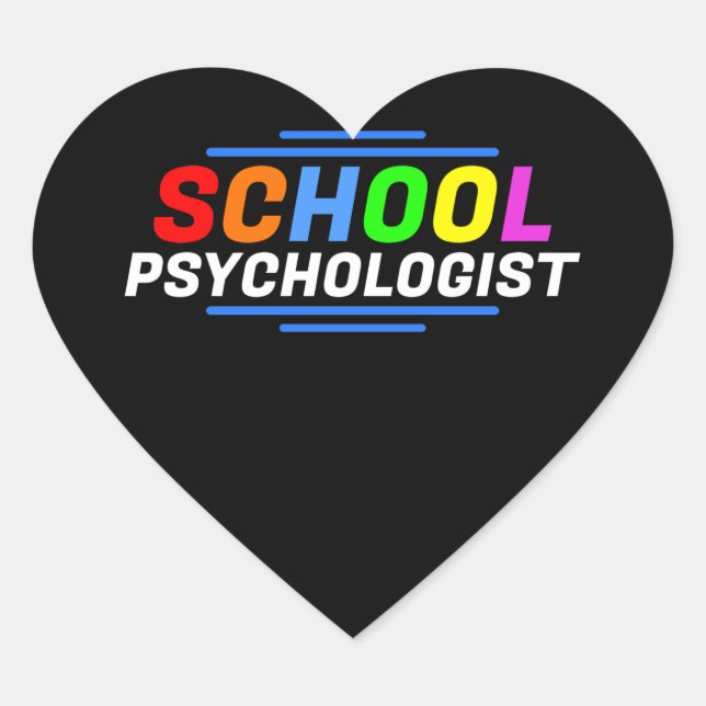 School Psychologist Heart Sticker (Front)