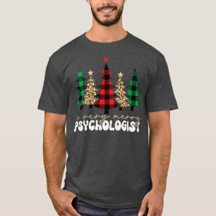 School Psychologist Merry Christmas Tree Psycholog T-Shirt
