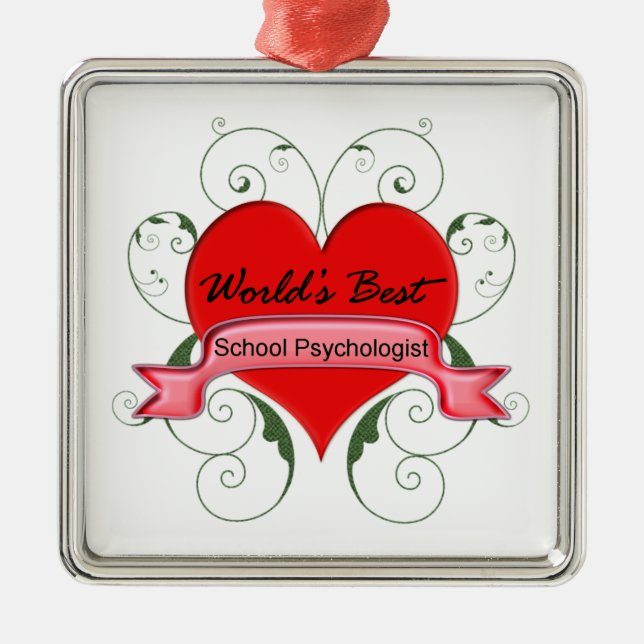 School Psychologist Metal Ornament (Front)
