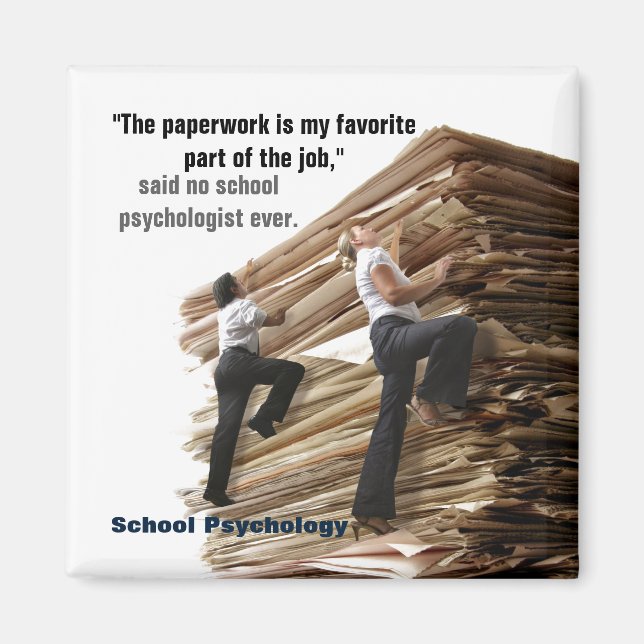 School Psychologist Mountain Climber Magnet (Front)