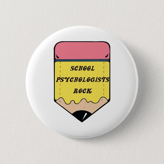 SCHOOL PSYCHOLOGIST ROCK 2 INCH ROUND BUTTON (Front)