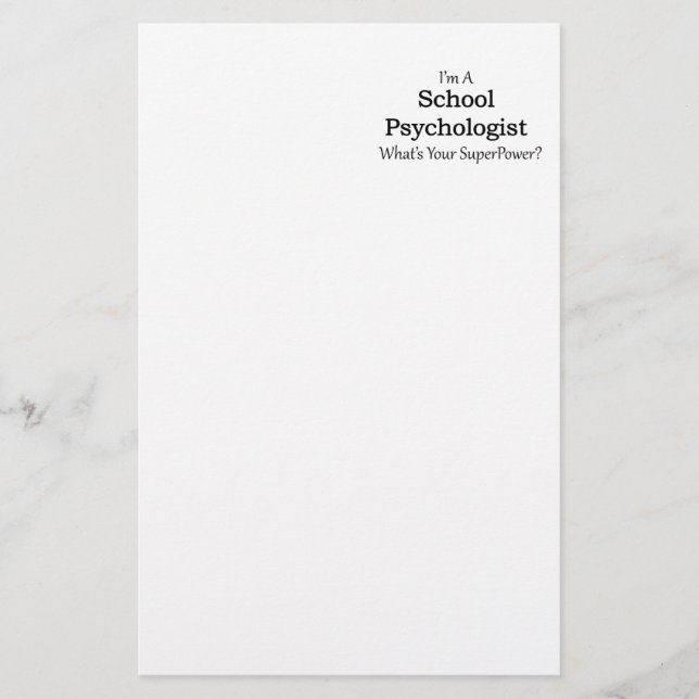 School Psychologist Stationery (Front)