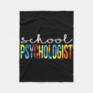 School Psychologist Tie Dye Appreciation Day Byck  Fleece Blanket