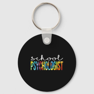 School Psychologist Tie Dye Appreciation Day Byck  Keychain