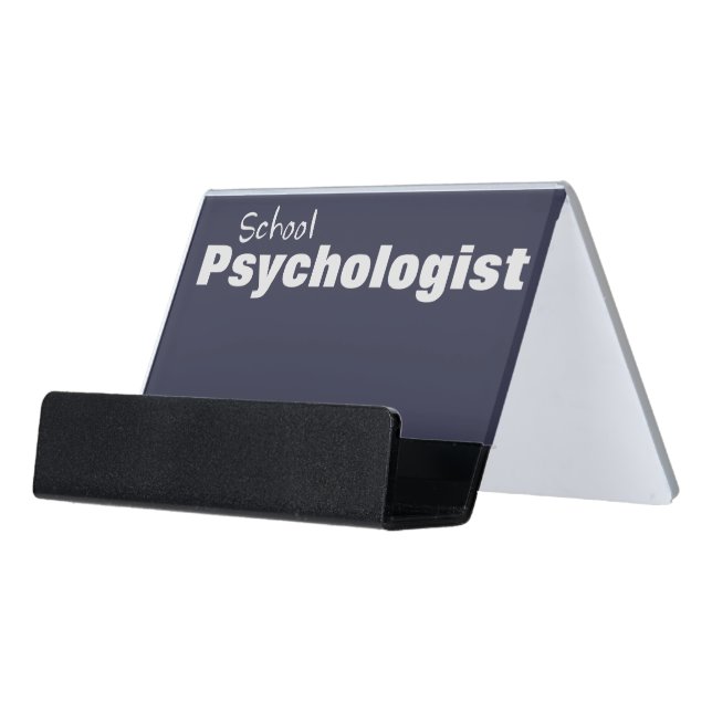 School Psychologist's Business Card Holder (Angled Front)