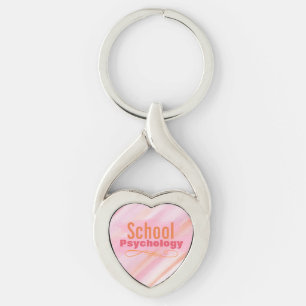 School Psychology Twisted Heart Key Ring