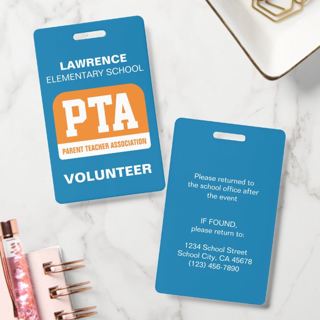 School PTA/PTO Volunteer Badge (Office)