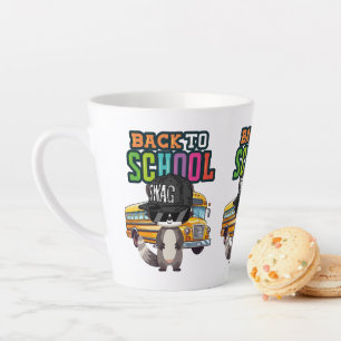 School Raccoon Latte Mug