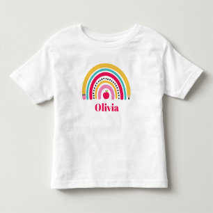 School Rainbow Personalized Name back to school T- Toddler T-shirt