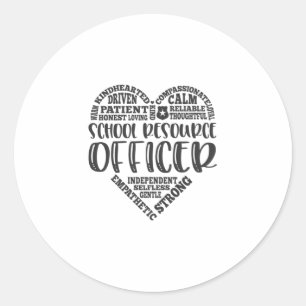School resource officer, sro, security classic round sticker
