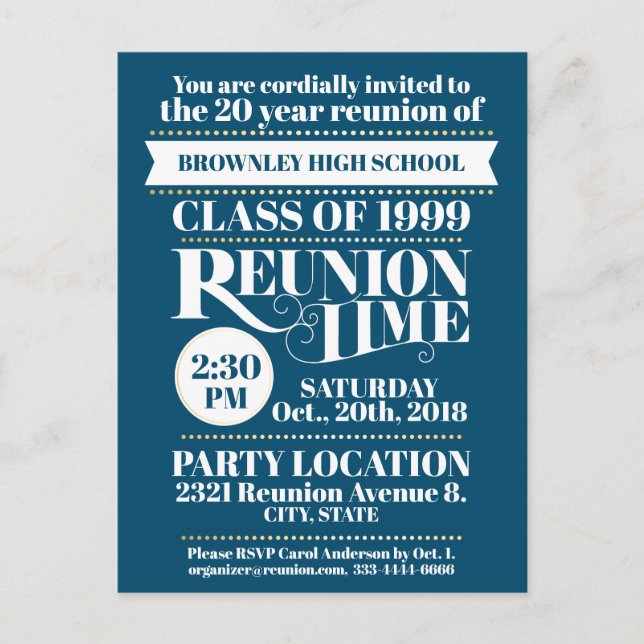 School reunion design postcard (Front)