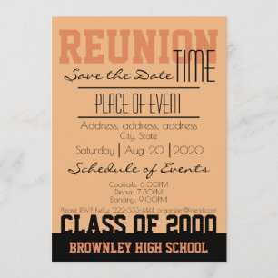 School Reunion design Save The Date