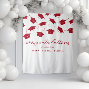 School Reunion Graduation Banner Tapestry