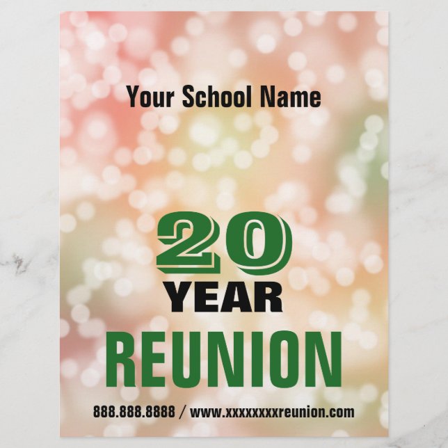 School Reunion party lights Flyer (Front)