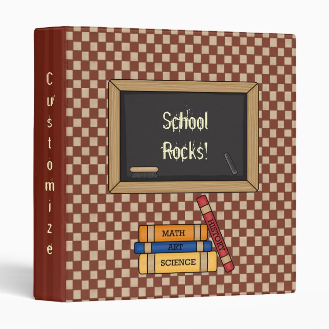 School Rocks! Teacher/Student Custom Notebook Binder (Front/Spine)