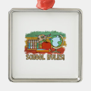 School Rules Metal Ornament