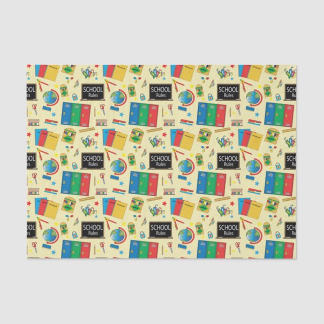 School Rules Teacher Fun Tissue Paper (Front)