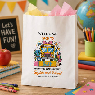 School’s Back Bash! Editable End of Summer Party  Favour Bag