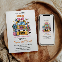 School’s Back Bash! of Summer 1st birthday