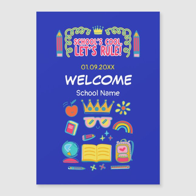"School’s cool let’s rule" motivation quotes  (Front)