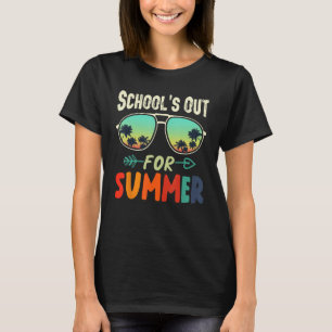School s Out For Summer Cool Tropical Sunglasses D T-Shirt