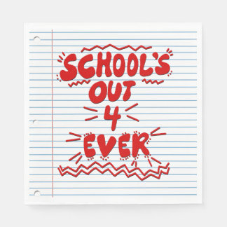 School’s Out Forever Loose Leaf Paper Napkin