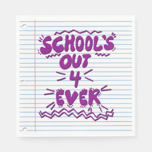 School’s Out Forever Loose Leaf Paper Napkin
