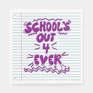 School’s Out Forever Loose Leaf Paper Napkin