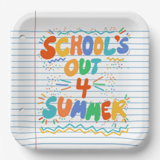 School’s Out Loose Leaf Paper Paper Plate