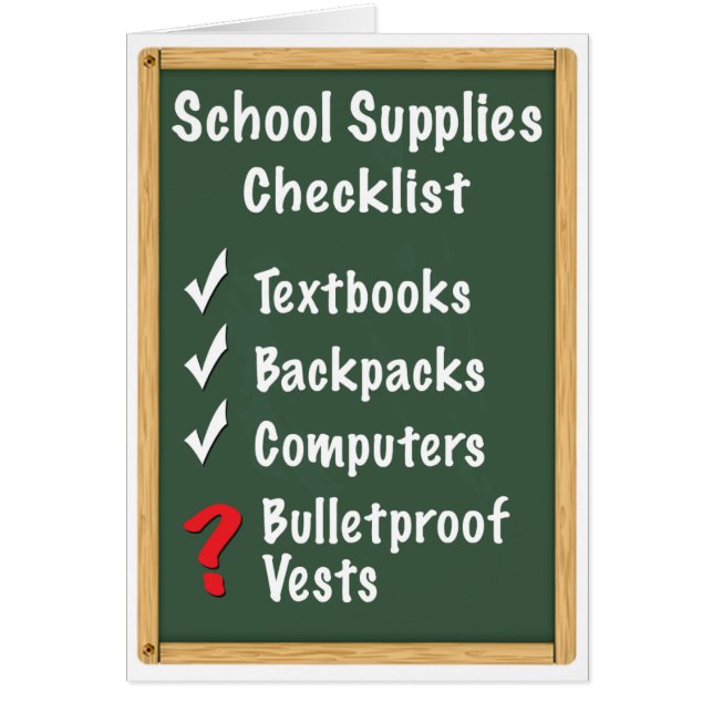 School Safety Supplies Checklist (Front)