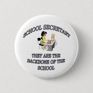 SCHOOL SECRETARY 2 INCH ROUND BUTTON
