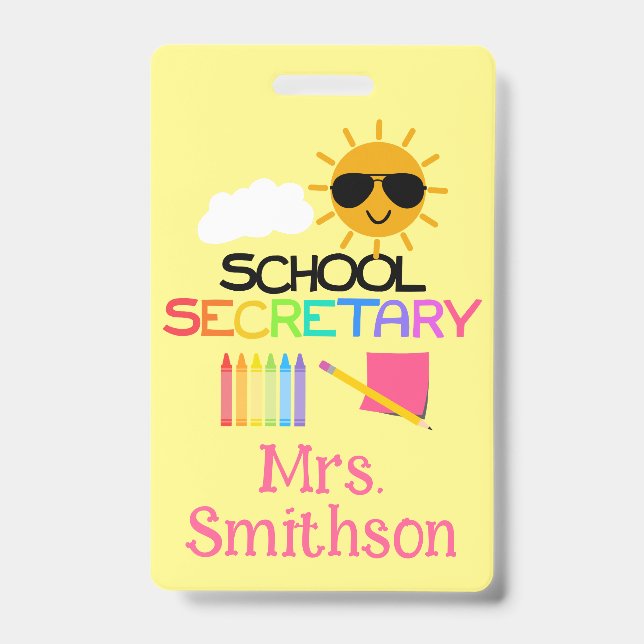 School Secretary Badge (Front)