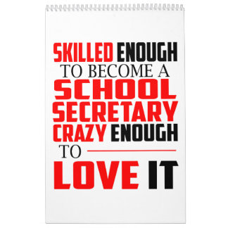School Secretary Calendar Funny Gift for Women Men